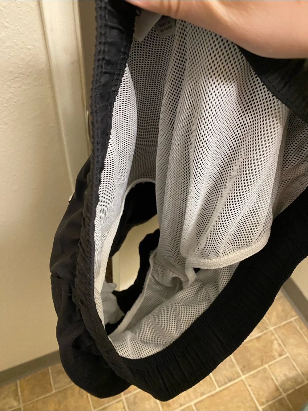 Goodfellow & Co Black 5” Swim Trunks with Black-and-White Drawstring